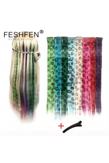 FESHFEN彩色假發(fā)片挑染頭發(fā)發(fā)片接發(fā)片挑染彩色漸變色豹紋直發(fā)片 FESHFEN彩色假發(fā)片挑染頭發(fā)發(fā)片接發(fā)片挑染彩色漸變色豹紋直發(fā)片